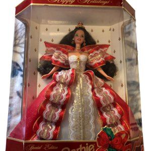 1997 BARBIE Happy Holidays 10th Anniversary NIB NRFB UPC 74299 17832 Rare Find